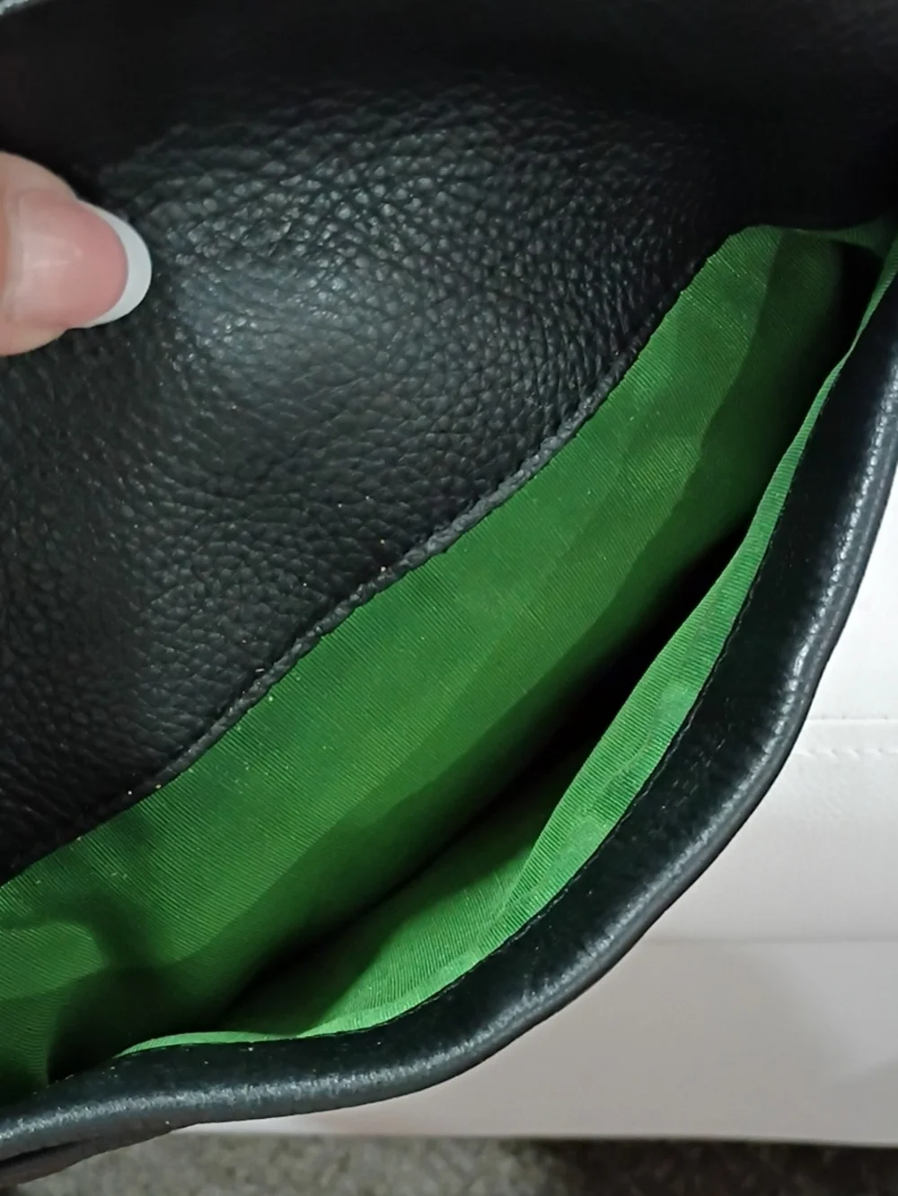kate spade Black Pebbled Leather Shoulder Tote with Front Slip Pocket